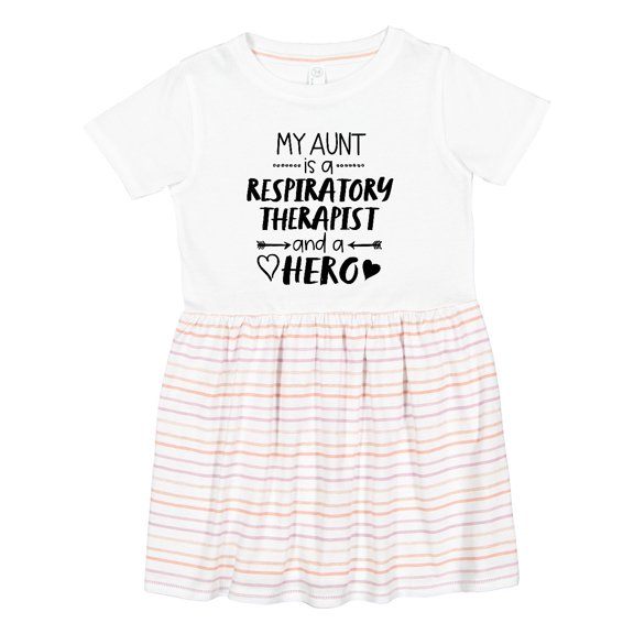 Inktastic My Aunt is a Respiratory Therapist and a Hero Girls Toddler Dress