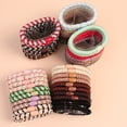 thumbnail image 3 of 10 Pcs Braided Elastic Hair Ties, High Stretch Non Slip Ponytail Holders, Soft No Damage Hair Bands, Dual Use Hair Rings & Bracelets for Thick Thin Straight Curly Hair Women Daily Hair Accessories, 3 of 5