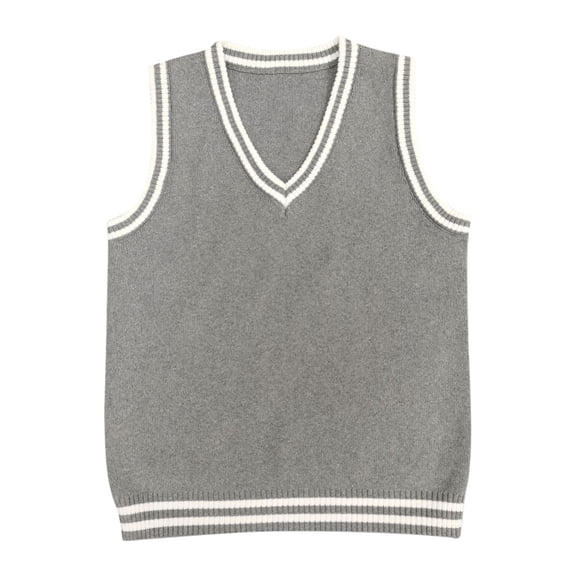 XXWXYD Girls Sleeveless V-Neck Knit Vest School Aesthetic Cropped Pullover Fashion Winter Fall Tops for Kids