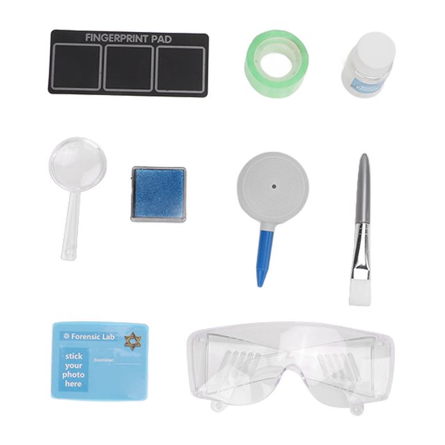 Juego de identificación de huellas dactilares kit de huellas dactilares para niños kit de ciencia forense que combina el aprendizaje con divertidos juguetes hechos a mano STEM Amonsee Otros