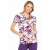 Dickies Prints Medical Scrubs Top for Women V-Neck DK702, XS, Tropical Sunset