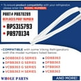 thumbnail image 7 of Whole Parts Refrigerator Freezer Door Seal Gasket, White Color, Part# PB070289 - Replacement & Compatible with Some Viking Refrigerators, 7 of 7