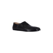 Maison Margiela Black Camel Leather Low Slip-On Tabi Shoes Black (Men's)
