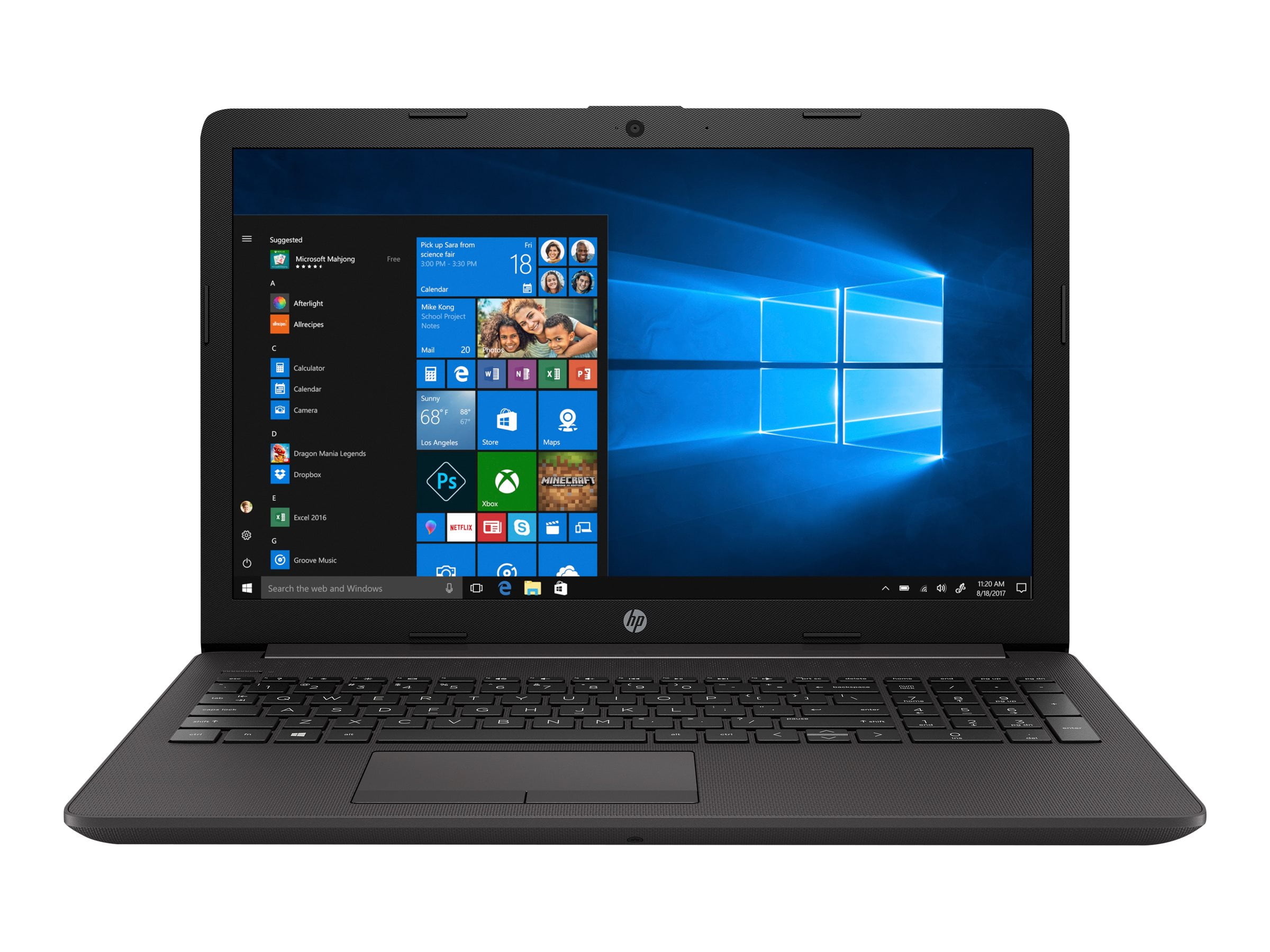 HP 250 G7 Notebook - Intel Core i3 7020U / 2.3 GHz - Win 10 Pro 64 