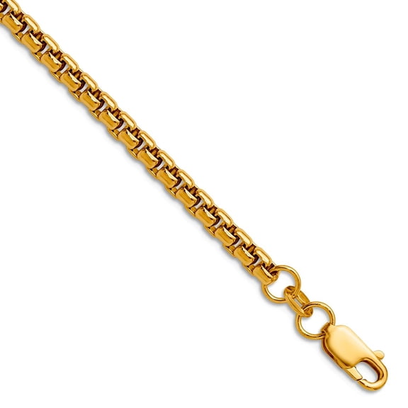 1/20 14k Gold Filled 3.60mm Round Venetian Box With Lobster Clasp Chain Necklace 20 Inch Chain Necklace for Women and Me