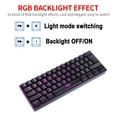 thumbnail image 3 of Wireless Keyboard 61 Keys BT+2.4G Dual-mode Keyboard with RGB Backlight Effect ABS Two-color Injection Molding, 3 of 8