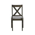 thumbnail image 5 of ACME Marit Wood & Fabric Dining Side Chair in Gray (Set of 2), 5 of 5
