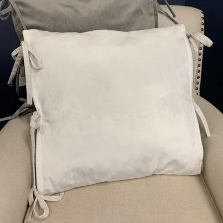 White Side Ties 18" Pillow Cover