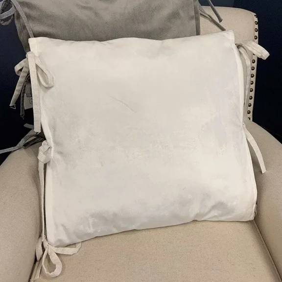White Side Ties 18" Pillow Cover