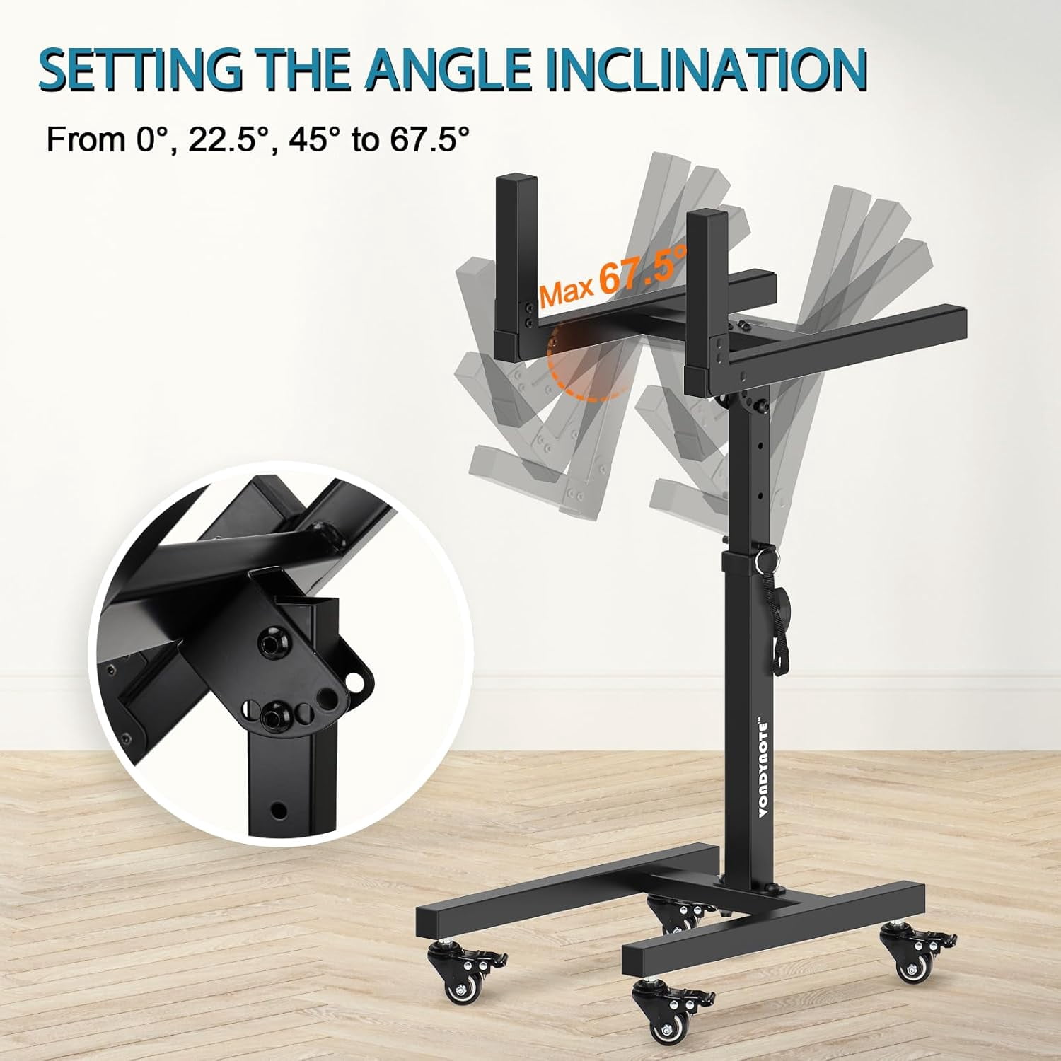 Adjustable Guitar Amplifier Stand with Wheels - Heavy Duty Mobile  Tilt Back Stand for Combo Speakers