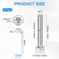 thumbnail image 3 of Uxcell 40-Pack M2.5 x 16mm Hex Socket Head Cap Screws Bolts, 304 Stainless Steel Machine Bolt Full Thread Precision Fasteners, 3 of 7