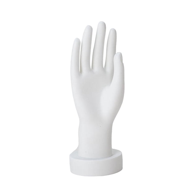 Durable Mano Modelo Maniquí Apoyos fotográficos Estante de soporte Mano Decoración del hogar Organizador Soporte de exhibición de joyería para anillos Exposición de cadena Blanco Fernando Titular de la exhibición de la joyería