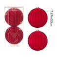 thumbnail image 3 of Twfbrm 2 Pcs Large Christmas Ball Ornaments, Christmas Decoration 8"/200mm Oversized Velvet Decorative Ball Pendants, Shatterproof Giant Plastic Xmas Tree Hanging Baubles for Party Wedding Holiday, 3 of 6
