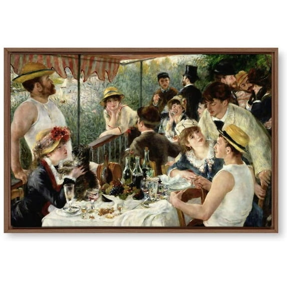 IDEA4WALL Framed Canvas Wall Art for Living Room, Bedroom La Grenouillere by Pierre-Auguste Renoir Canvas Prints for Modern Home Decoration Ready to Hang