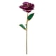 thumbnail image 1 of Rosa real bañada en oro, rosa morada real de 24 quilates, rosa para el día de San Valentín, decoración de rosas de notable claridad, 1 of 12