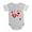 Heather Gray, variant on CafePress - Val Heart Dangle - Cute Infant Baby Football Bodysuit