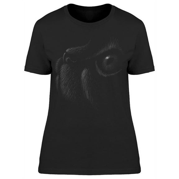 Cat Sketch Looking Up T-Shirt Women -Image by Shutterstock, Female XX-Large