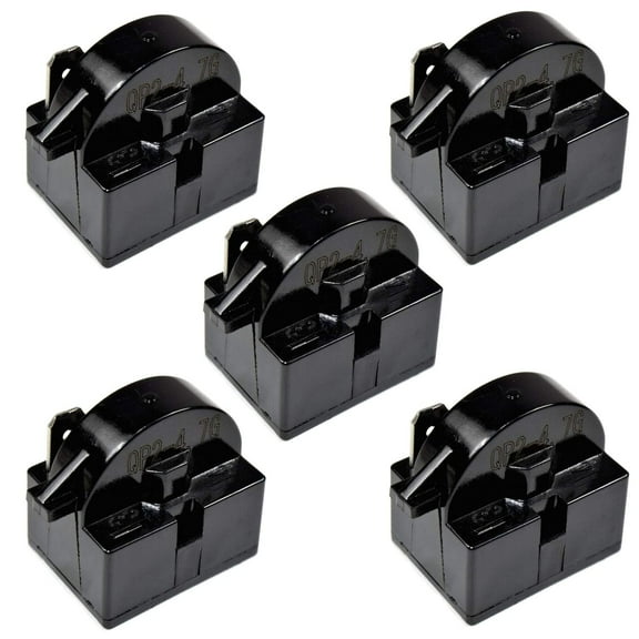HQRP 5-Pack QP2-4.7 4.7 Ohm 1-Pin PTC Starter / Start Relay for EdgeStar PBWC120SS25 R134a Compressors fits BWC70SS BWC90SS BWC90SSLT BWC120SS BWC120SSLT Beverage Coolers