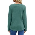 thumbnail image 5 of UVN V Neck Blouses for Women Button Long Sleeve Shirts Dressy Casual Fall Sweaters Tunic Tops, 5 of 9