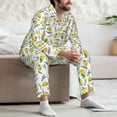 thumbnail image 7 of Fotbe Lavender Flowers Pattern Long Sleeve Pajama Set for Men,Sleepwear Set,2-piece Loungewear Set,Soft PJs Comfy Nightwear with Pockets-Medium, 7 of 7