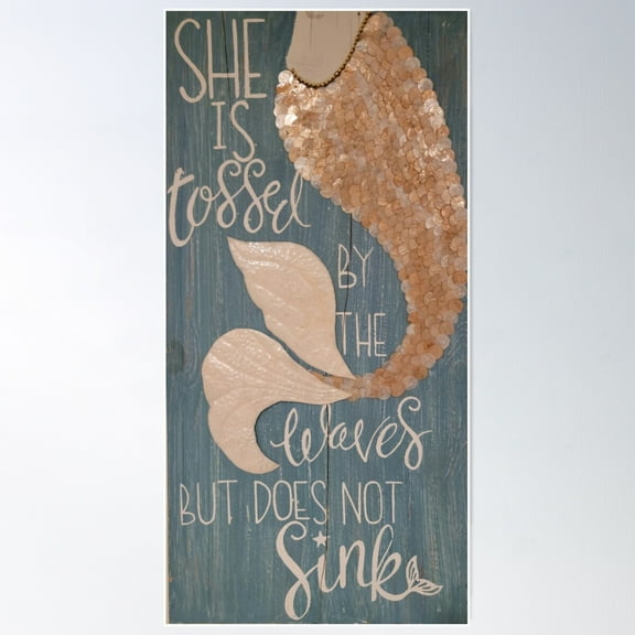 She Is Tossed By The Waves But Does Not Sink Poster Wall Art, Modern Wall Decor For Living Room Bedroom, 8x12 UNFRAMED