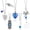 Blue, variant on 25 Pcs Fake Septum Nose Rings Hoop for Women Men Girls Stainless Steel Faux Piercing Jewelry Fake Lip Ear Nose Ring Hoop Stainless Steel Non Piercing Jewelry