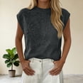 thumbnail image 7 of XUNKUSGA Going Out Tops for Women Fashion 3D Floral Short Sleeve Sweaters for Women Summer Lightweight Comfortable Casual Loose Crewneck Knit Tops,Gray,XL, 7 of 7