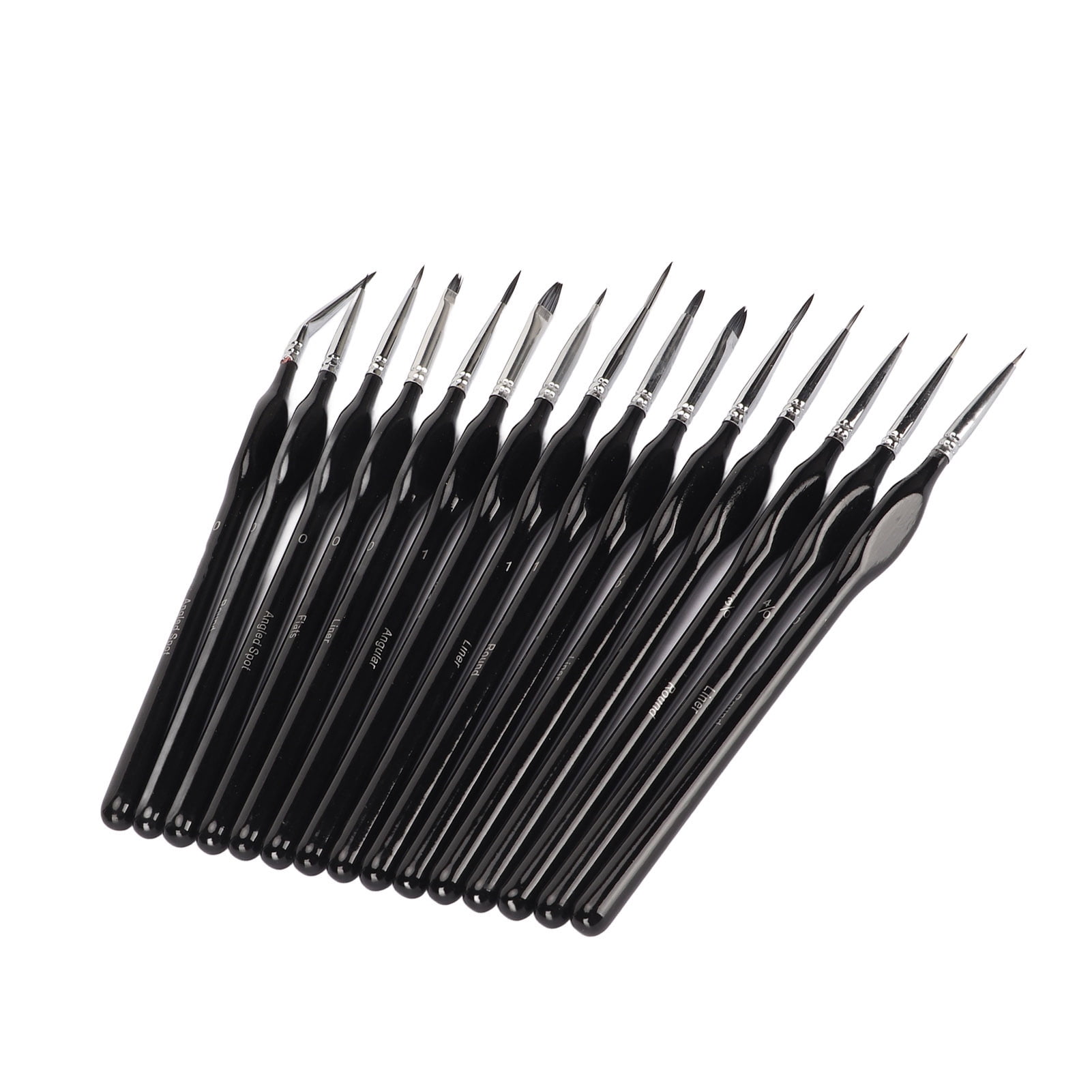 Paint Brush Set, Glossy Painting Wooden Pen Body Widely Used 15 Pieces