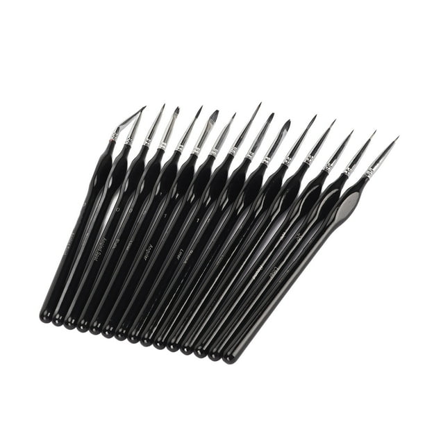 Paint Brush Set, Glossy Painting Wooden Pen Body Widely Used 15 Pieces