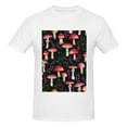 thumbnail image 4 of Bingfone Red Mushrooms Men'S Loose Fit Short-Sleeve Pocket T-Shirt, 4 of 7