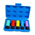 thumbnail image 2 of Juego de 5 vasos genéricos para tuercas de rueda de 1/2 pulgada, juego de vasos de impacto, protector de rueda fácil de usar, juego de extractor de Caja de almacenamiento azul, 2 of 8
