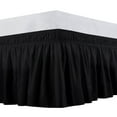 thumbnail image 1 of The Great American Store- Easy to Fit Wrap Around Elastic Bed skirt/Dust Ruffle 450 TC Cotton (Solid Black, Short Queen) - 18 Inch Drop Length Easy to Care, Hotel Quality, Adjustable Bed Skirt, 1 of 3