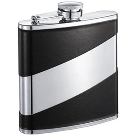 

Descent Deux Black Leatherette Stainless Steel 6oz Hip Flask