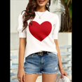 thumbnail image 4 of Suéter de Corta Abullonada para Mujer, Informal, de Verano, con Cuello Redondo, Blusa de Punto Acanalado. S, 4 of 5
