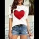 thumbnail image 4 of Suéter de Corta Abullonada para Mujer, Informal, de Verano, con Cuello Redondo, Blusa de Punto Acanalado. S, 4 of 5