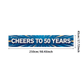 thumbnail image 3 of Cheers to 50 Years Celebration Banner Blue Anniversary Background Backdrop Milestone Party Supplies Event Decor Photography Props Decorations, 3 of 8