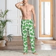 thumbnail image 6 of Lsque Green Leaves Print Men's Pajama Pants, Lounge Pant - Comfortable Home Wear,Elastic Waistband, Stylish Design-X-Large, 6 of 9