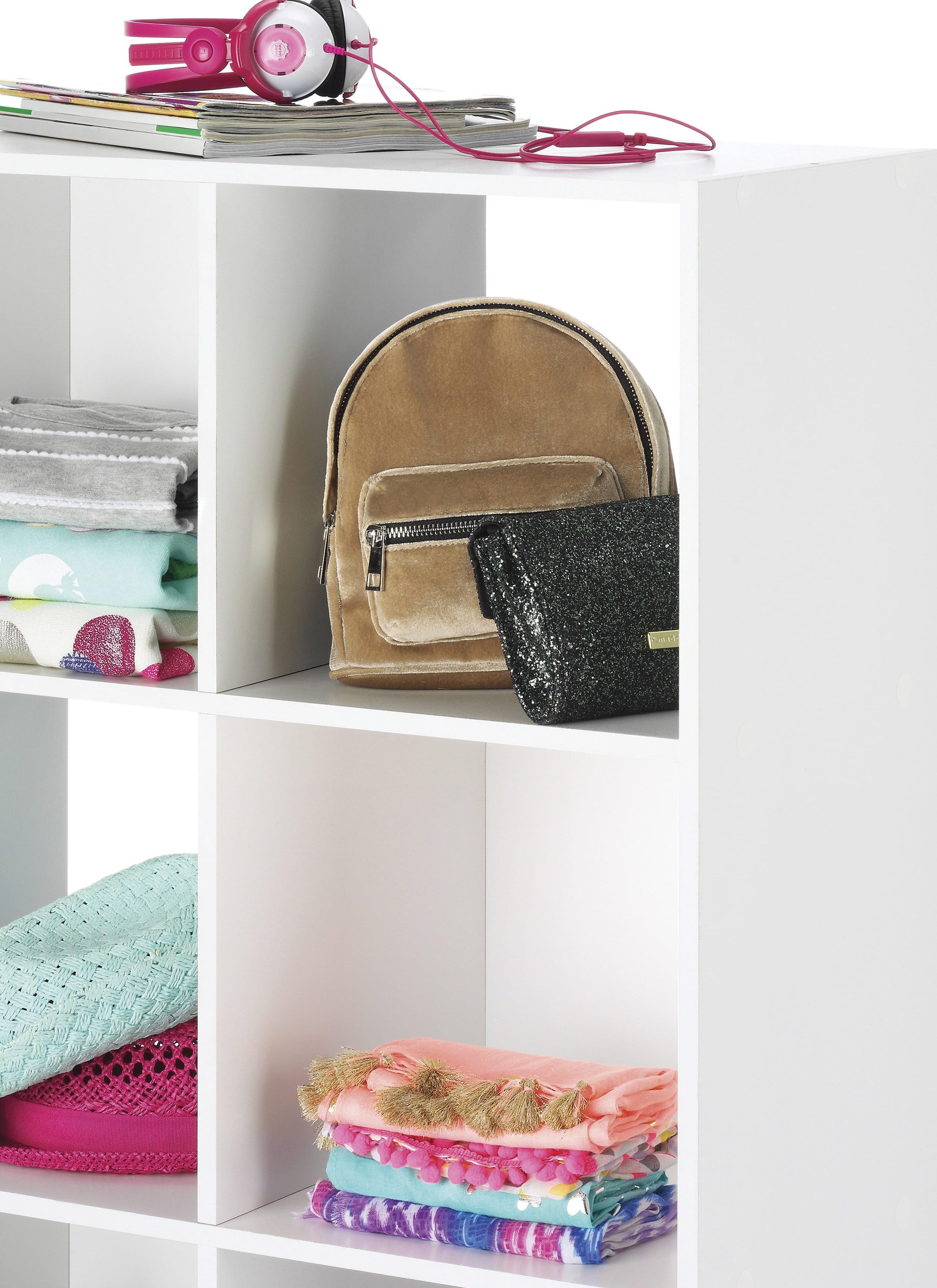 Whitmor Cube Organizer Bookcase - 9 Section - White - Adult Use