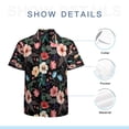 thumbnail image 7 of High Quality Hawaiian Shirts for Men Short Sleeve Aloha Beach Shirt Floral Summer Casual Button Down Shirts Blouses T5UOJO, 7 of 7