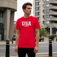 thumbnail image 3 of Smartprints USA Originals Classic Men's T-Shirt Red, Cotton, L, 3 of 4