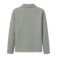 thumbnail image 6 of Josdec Long Sleeve Tops for Women Collared Partial Button Solid‑Color Loose Fit Shirts for Golf Sports Office Holiday S‑2XL, 6 of 9