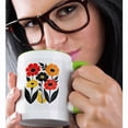 thumbnail image 2 of 3drose, Artsy Thank You in Bright Bold Colors, 11oz Two-tone Green Mug, 2 of 6