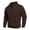 Brown-06, variant on Men's Quarter-Zip Raglan Sleeve Sweatshirt, Solid Color Mock Neck Casual Fall Pullover Top