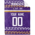thumbnail image 2 of Minnesota Throw Blanket Custom Name and Number Blanket for Men Women Boy Gifts, 2 of 5