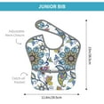 thumbnail image 4 of Bingfone Mess-Proof Baby Bib - Waterproof Bib For Baby Boy Or Girl With Food Catcher Pocket, Unisex-Flowers And Butterflies, 4 of 8