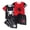 Black red(A050), variant on Boys Shorts Sets 4Pcs Spider Print Short Sleeve T-Shirt and Sports Shorts Summer Outfits for Kids Black red 7-8 Years