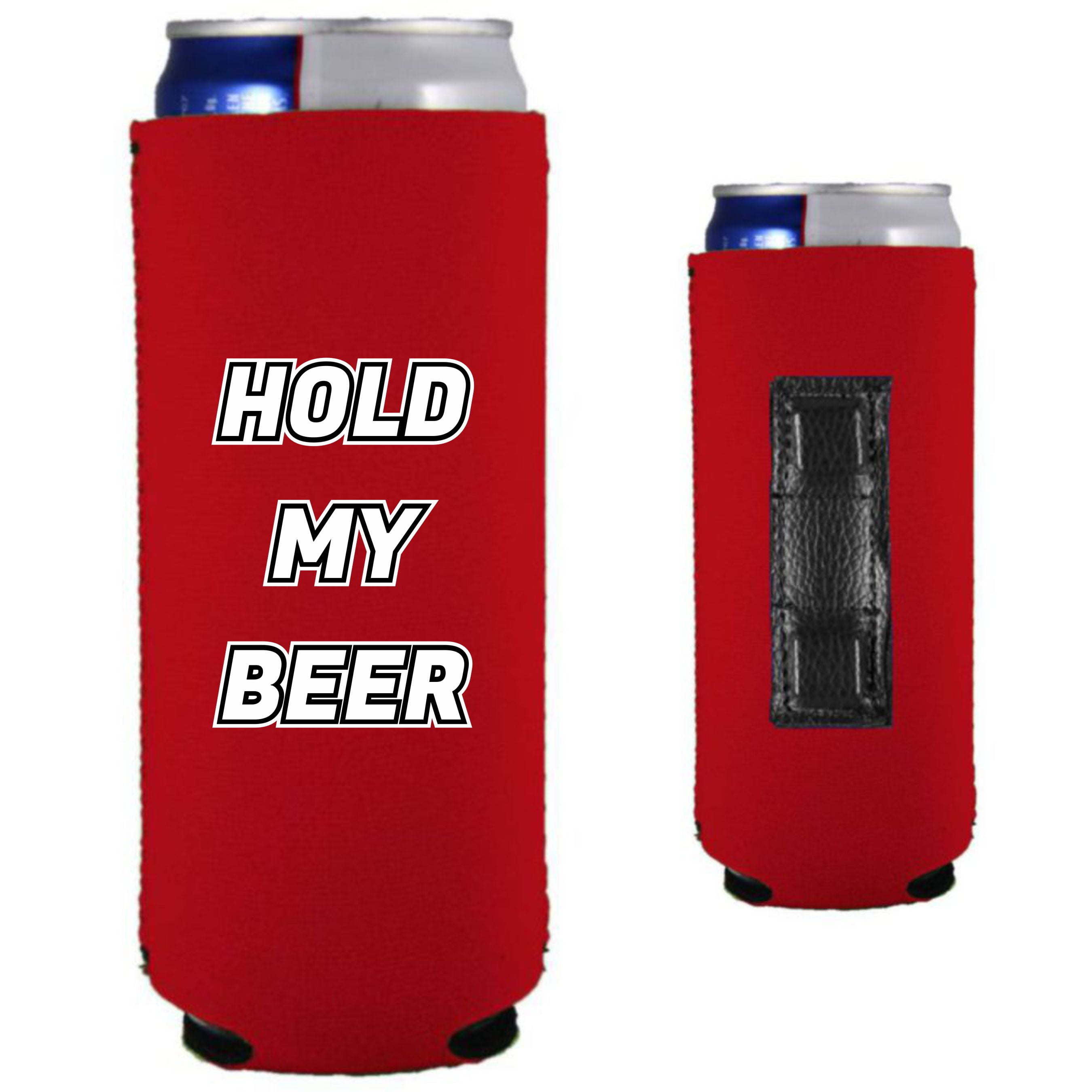 Hold My Beer Magnetic Can Coolie (Black) 