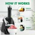 thumbnail image 5 of Deluxe Vegan Fruit Soft Serve Maker - Black, 200W with 75 Recipes, 5 of 6
