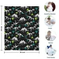 thumbnail image 4 of Black Cartoon Dinosaurs Skeletons Triangles Pattern Blanket,Comfortable Soft Flannel Throw Blanket,All Season,Warm Lightweight Blankets for Sofa Bed Couch Living Room Chair,30"x40", 4 of 4