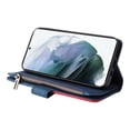 thumbnail image 5 of Multifunctional Case for Samsung S22,[RFID Blocking] 9 Credit Cards Holder with Wrist Strap, Premium PU Leather Zipper Wallet Purse Magnetic Flip Phone Cover for Samsung Galaxy S22, Blue, 5 of 12